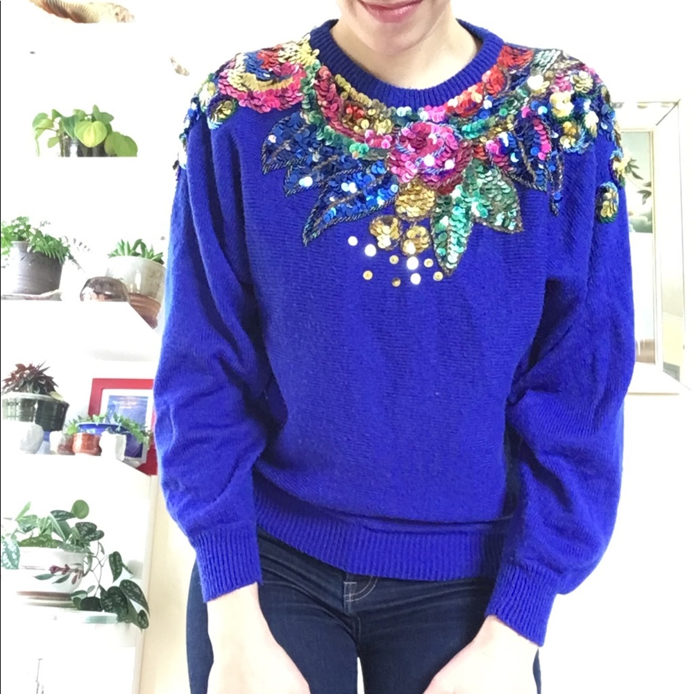 Sequined vintage sweatshirt